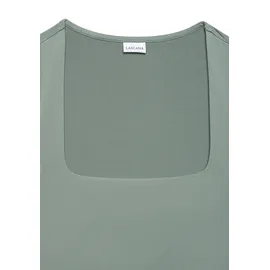 LASCANA Tanktop LASCANA, Damen, Gr. 44/46, grün (salbeigrün), Jersey, Obermaterial: 95% Polyester, 5% Elasthan, unifarben, figurbetont hüftlang, eckiger Ausschnitt, Tops Tanktop, aus bügelfreiem Material, elegantes Basic-Top mit breiten Trägern, Topseller
