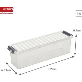 SUNWARE Aufbewahrungsbox Q-Line 27 x 8,4 x 9 cm 1-tlg. transparent