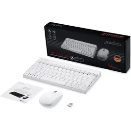 Perixx PERIDUO-712 Wireless Tastatur DE Set weiß (11181)