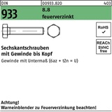 Reyher Sechskantschraube DIN 933 VG M16x 65 8.8 feuerverz. 25 Stück)