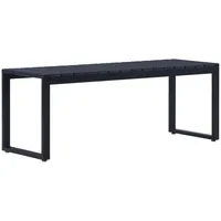 Furnicato Gartenbank 120,5 cm PS-Platte Schwarz