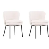 Livetastic Stuhl-Set, Schwarz, Weiß, Metall, Textil, zylindrisch, 47x77x57 cm, abwischbar, Esszimmer, Stühle, Esszimmerstühle, Vierfußstühle