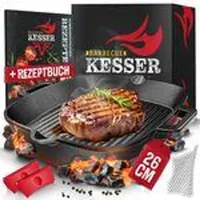 Kesser Gusseisen Grillpfanne 26 cm