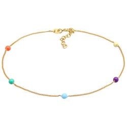 Elli Kugel Bead Emaille 925er Silber Fußketten   Damen 