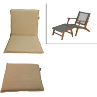 ACAMP Sitzauflage Bangkok Beige für Relaxstühle 2-teilig mit separatem