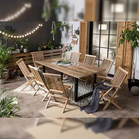 Möbilia Tisch mit wählbaren Tischbeinen 200x77 cm U-Form