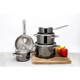 Echtwerk Topf-Set 8-tlg. 1 x Kochtopf 16 cm + 1 x Kochtopf 20 cm + 1 x Kochtopf 24 cm + 1 x Kasserolle 16 cm + 1 x Bratpfanne 24 cm