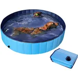 FePen Hundepool Planschbecken, Hundeplanschbecken Faltbare 80 x 20cm, Tragbar PVC Hundebadewanne Katzenpool, Verdickt, Verschleißfest und rutschfest Schwimmbad für Haustiere