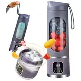 Smoothie Maker 450ml Tragbarer Mixer USB Akku Kabelloser Blender To Go Shaker - Violett
