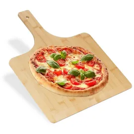 Relaxdays Pizzaschieber XXL 1 kg Bambus Braun