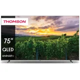 Thomson 75 Zoll (189 cm) QLED Fernseher Smart Android TV (WLAN, HDR, Triple Tuner DVB-C/S2/T2, Sprachsteuerung, Netflix, YouTube, Prime Video) – 75QA2S13-2023