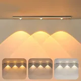 Led-lampe, 40 Cm Schrankleuchte Mit Bewegungsmelder, Usb-wiederaufladbar, Kabellose Küchen-led-leuchte Mit 3 Beleuchtungsmodi Und Magnetischer Befestigung Für Schränke/flure/garage – Silber, Von
