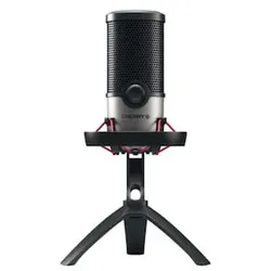 CHERRY UM 6.0 ADVANCED USB-Mikrofon für Streaming und Office mit Shock Mount
