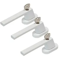 ABUS Fenstergriff-Set FG 110 (Vierkantstift: 7 mm, Weiß, 3 Stk., Universell einsetzbar, Druckzylinder)