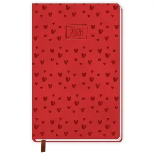 Trötsch Verlag Trötsch Taschenkalender A6 Soft Touch Herzchen 2026