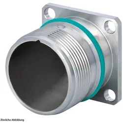 7410400000 Hummel M23 Signal INOX Geräteteckverbinder gerade mit Vibrationsschutz Vorderwand Farbe silber - 1 Stück