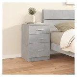 vidaXL Nachttisch Betongrau 40x40x63 cm Holzwerkstoff