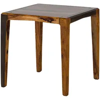 MASSIVMOEBEL24.DE Beistelltisch Sheesham 50x50x50 dunkelbraun lackiert ANCONA #250