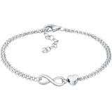 Elli Herz Liebe Unendlichkeit Infinity 925 Silber Armbänder & Armreife Damen