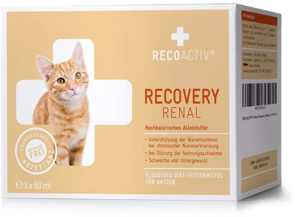 Recoactiv Recovery Renal Diätfutterm.flü.f.Katzen 3X90 ml