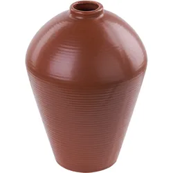 Blumenvase Urne XANTHI handgefertigt Dolomit 22 cm Braun