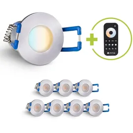 Longlife LED Einbaustrahler Mini Livorno 8x silber