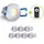 Longlife LED Einbaustrahler Mini Livorno 8x silber