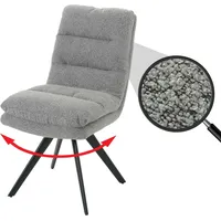 Mendler Esszimmerstuhl HWC-G66, Küchenstuhl Stuhl, drehbar Auto-Position Stoff/Textil Bouclé