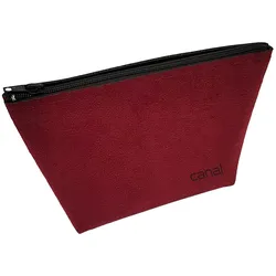 Canal Kulturtasche Alcantara Weinrot