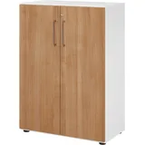 HAMMERBACHER Aktenschrank 938T3, V938T3/W/N/BS weiß, nussbaum 2 Fachböden 80,0 x 42,0 x 110,0 cm