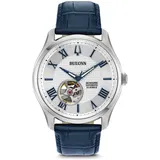 BULOVA Classic Collection Wilton Herren Automatik Armbanduhr 96A206 - Blau/Silber