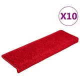 vidaXL Stufenmatten 10 Stk. 65x21x4 cm Rot