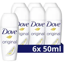 Dove Deodorant Roll-On Original 0% 6 x 50 ml