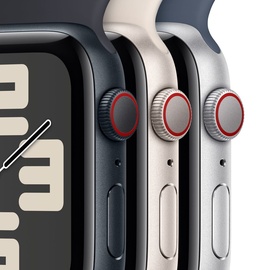 Apple Watch SE GPS + Cellular 44 mm Aluminiumgehäuse mitternacht, Sportarmband mitternacht M/L