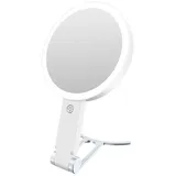 ibettertec Kosmetikspiegel Kosmetikspiegel mit Beleuchtung Doppelseitige Schminkspiegel 1X/10X (1 x Kosmetikspiegel), Schminkspiegel mit Licht, Doppelseitiger 10X/1X Vergrößerungsspiegel weiß
