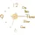 vidaXL 3D-Wanduhr 100 cm Modernes Design gold