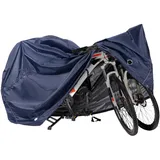 Navaris Fahrradabdeckung XL Navy - Wetterfeste Fahrradgarage - 210D Polyester mit PU-Beschichtung - Fahrradschutzhülle - Fahrradgarage wetterfest für 2 Fahrräder