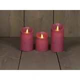 coen bakker LED-Kerze 10 cm 12,5 cm 15 cm Ø 7,5 cm rosa