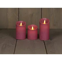 coen bakker LED-Kerze 10 cm 12,5 cm 15 cm Ø 7,5 cm rosa