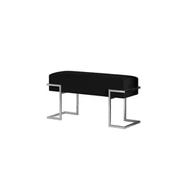 Möbel Kraft Polsterbank Schwarz 80 x 42 cm