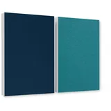 platino24 Akustikplatte 2er Set Rechtecke aus Basotect ® G+ mit Akustikfilz 825x550x50mm bunt|gelb|grau