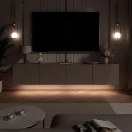 idohome TV-Lowboard 200 cm Beige Holzwerkstoff
