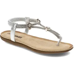 Silberne Sandalen Artiker Flache Schuhe, 37