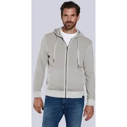 engbers Herren Sweatjacke mit Kapuze grau regular gestreift Kapuze - 6XL