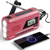 Kurbelradio mit Handyladefunktion Solar Radio AM/FM/WB NotfallRadio Kurbel Solar mit 4500mAh Wiederaufladbare Batterie, LED Taschenlampe,SOS Alarm und Notfallradio für Outdoor,Notfall