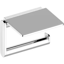Keuco Plan Toilettenpapierhalter mit Ablage, offene Form, Aluminium