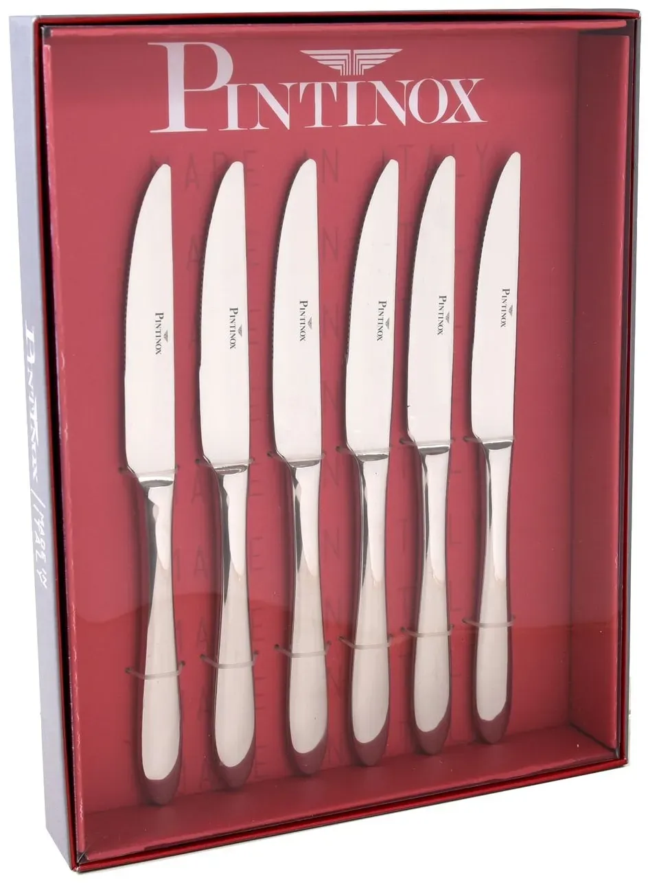 PINTINOX Steakmesser geschmiedet Wellenschliff Edelstahl 18/10  Ritz 6 tlg.