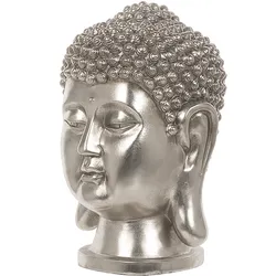 Dekofigur Kunstharz Silber BUDDHA