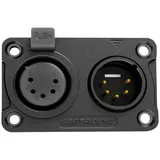 Seetronic XLR 5P In/Output Combination Chassis IP65 – Goldkontakte