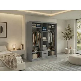 MKS Schiebetürenschrank DIANA 180 x 216 x 61 cm Grau